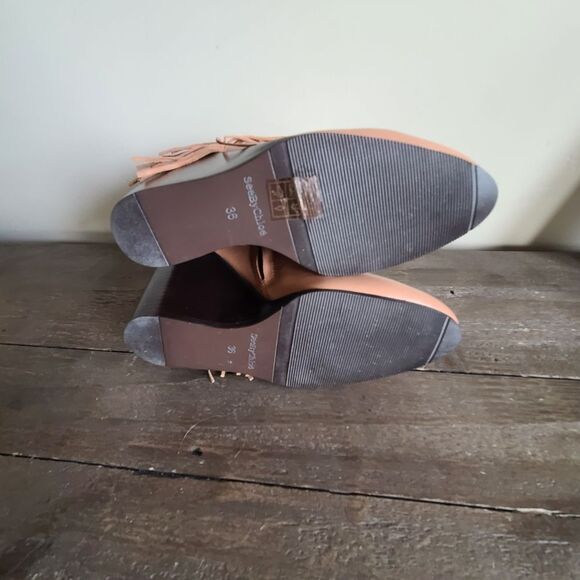See by Chloe Epona Fringe Wedge Bootie, Biscotto Size EU 36 NEW - Picture 7 of 8